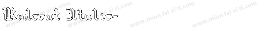 Redcoat Italic字体转换